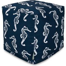 Majestic Home Goods Sea Horse Pouffe 17"