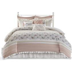 Madison Park Dawn Bedspread Pink (264.16x233.68)