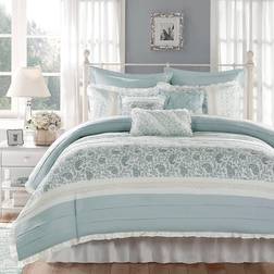 Madison Park Dawn Duvet Cover Blue (264.16x233.68cm)