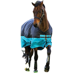 Horseware Turnout Sheet Lite - Black/Turquoise Blue