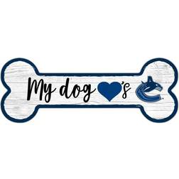 Fan Creations Vancouver Canucks Team Dog Bone Sign Board