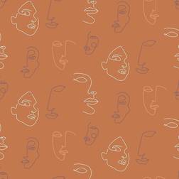 Furn Furn Kindred Faces Wallpaper Terracotta KINDRED/WP1/TCO
