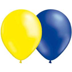 16-Kpl Balloons Metallic Sininen/Keltainen Ruotsi