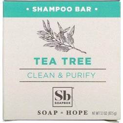 Soapbox Tea Tree Shampoo Bar with Coconut Oil & Shea Clean & Purify 87.5g