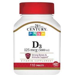 21st Century D3-5000 IU Tablets Maximum Strength Tablets 110 ct