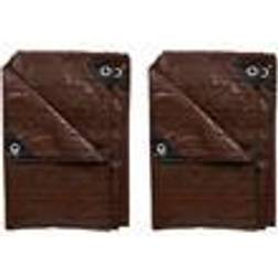 Stansport Light-Duty Rip-Stop Tarp 2 Pack Brown