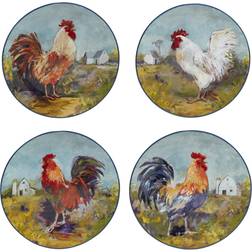 Certified International Rooster Meadow Dinner Plate 11" 4