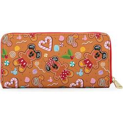 Loungefly Disney Ginger Bread Aop Zip Around Wallet - Brown