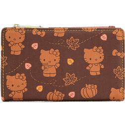 Loungefly Hello Kitty Pumpkin Spice Aop Flap Wallet - Brown