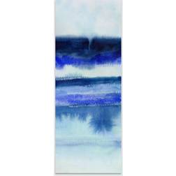 Empire Art Direct Shorebreak Abstract B Glass Framed Art 24x63"