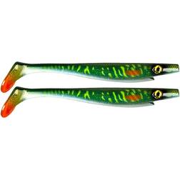 Strike Pro Pig Shad 20cm Green Motoroil Pike UV 2-pack