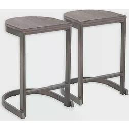 Lumisource Industrial Demi 2-Pack Bar Stool 24" 2