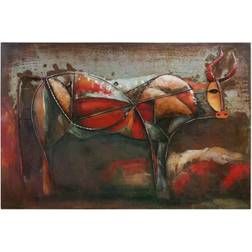 Empire Art Direct Bullish Mixed Media Iron Dimensional Wall Framed Art 121.9x81.3cm