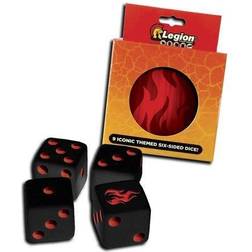 LGNDCT128 16 mm Iconic D6 Dice Tins, Fire Set of 9