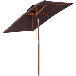 OutSunny Garden Umbrella Fir Wood