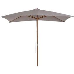 OutSunny Wooden Garden Parasol Sun Shade Patio Umbrella Canopy