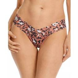 Hanky Panky Low-Rise Printed Lace Thong - Cheeky Cheetah