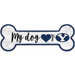 Fan Creations BYU Cougars Team Dog Bone Sign Board