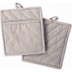 Design Imports Solid Chambray Pot Holder Beige (22.86x20.32cm)