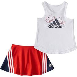 adidas Tank and Skort 2-Piece Set - White