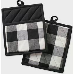 DII Buffalo Pot Holders Black (21.59x20.32cm)