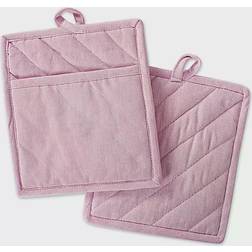 DII Solid Chambray Pot Holder Pink (22.86x20.32cm)