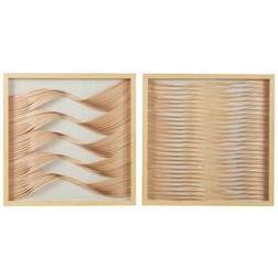 Coastal Style Abstract Wall Decor 23x23" 2pcs