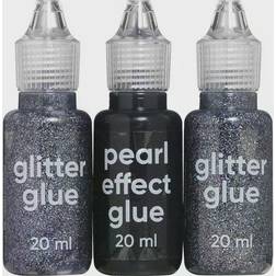 Panduro Hobby Glitterglue 3x20ml Black