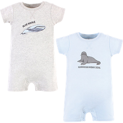 Touched By Nature Organic Cotton Rompers 2-pack - Endangered Seal