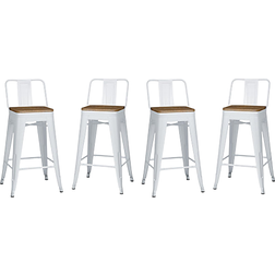 Simpli Home Rayne Bar Stool 33.3" 4pcs