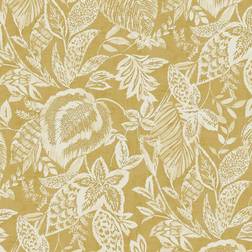 Grandeco Mae Blue Wallpaper Yellow