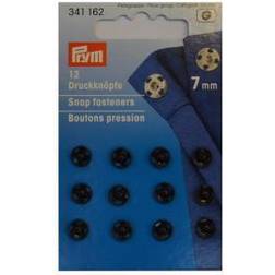 Prym Trykknapper 7mm 12stk Sort