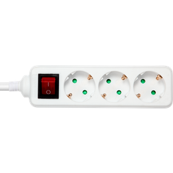 Deltaco outlet 3xCEE 7/3 1xCEE 7/7 switch 3m white