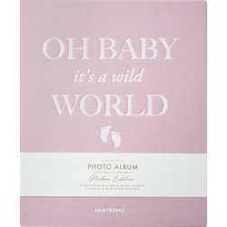 Printworks Baby it's a Wild World Photo Album Book Pink