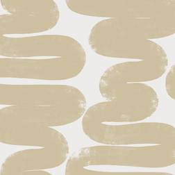 Tempaper Wiggle Room Wallpaper in Tan/Ivory