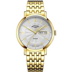 Rotary GB05423/02 Windsor Sølvfarvet Gul Guldtonet Stål Ø37 mm