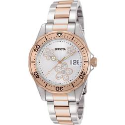 Invicta Womens Angel Lady Two-Tone Rose Flower 12507 White