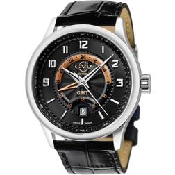 Gevril Giromondo Swiss Black Leather 42mm Black ONE SIZE