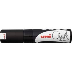 Uni Chalkmarker Uni-ball PWE-8K sort stregbr. 8mm (6 stk