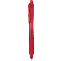 Pentel EnerGel-X Retractable Gel Pens, Fine Point, Red Ink, Dozen (PENBLN105B)