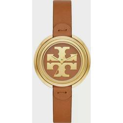 Tory Burch The Miller Leather Watch, 36mm in Brown/Gold Brown/ Gold One Size