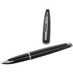 Waterman Carene Fountain Pen Black Sea Stainless Steel Trim Medium Point