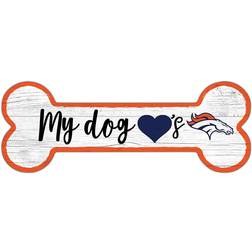 Fan Creations Denver Broncos Team Dog Bone Sign Board