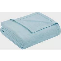 Madison Park Liquid Cotton Blankets Blue (228.6x228.6)