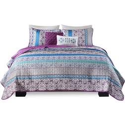 Intelligent Design Joni Bedspread Purple (228.6x172.72cm)