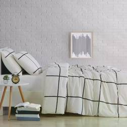 Truly Soft Kurt Windowpane Duvet Cover Beige (228.6x228.6cm)