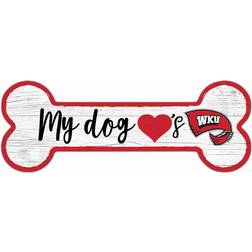 Fan Creations Western Kentucky Hilltoppers Team Dog Bone Sign