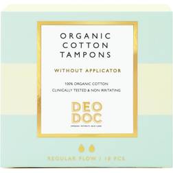 DeoDoc Organic Cotton Tampons Regular 18-pak