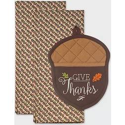 DII Give Thanks Pot Holder Brown