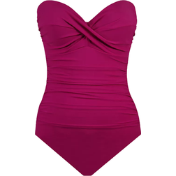 Miraclesuit Rock Solid Madrid Bandeau Swimsuit - Framboise